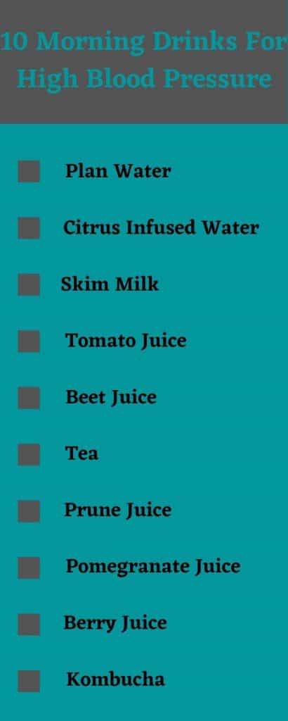 Morning Drink for High Blood Pressure - Infographic