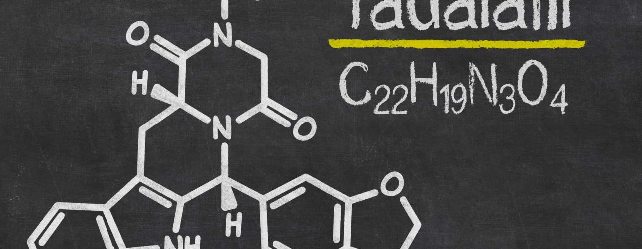 Blackboard with the chemical formula of Tadalafil